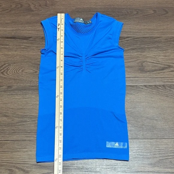 Adidas Stella McCartney Blue Seamless Muscle Tee XS Athletic Top - Picture 6 of 6